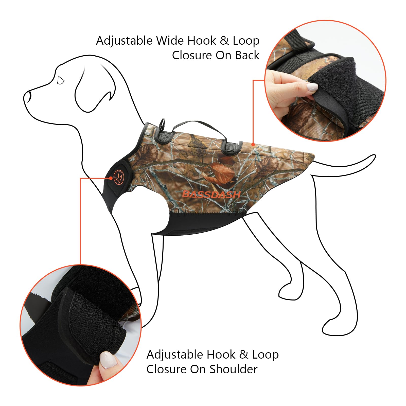 Dog Rain Jacket Camo Bassdash Dog Camo Neoprene Adjustable Hunting