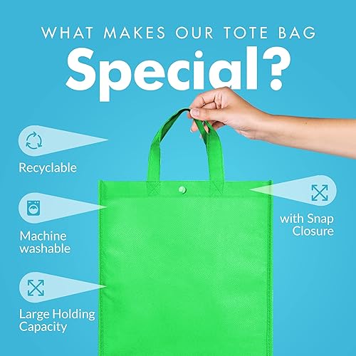 Miniatura 4 de Bolsa para comestibles reutilizable, paquete de 10 unidades, Verde Kelly