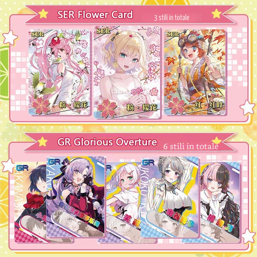 Goddess Story Waifu Cards 1YUAN14, Game Characters Erogenous Girl Goddess Cards - Scatola di carte collezionabili (1-14 FuGuang)