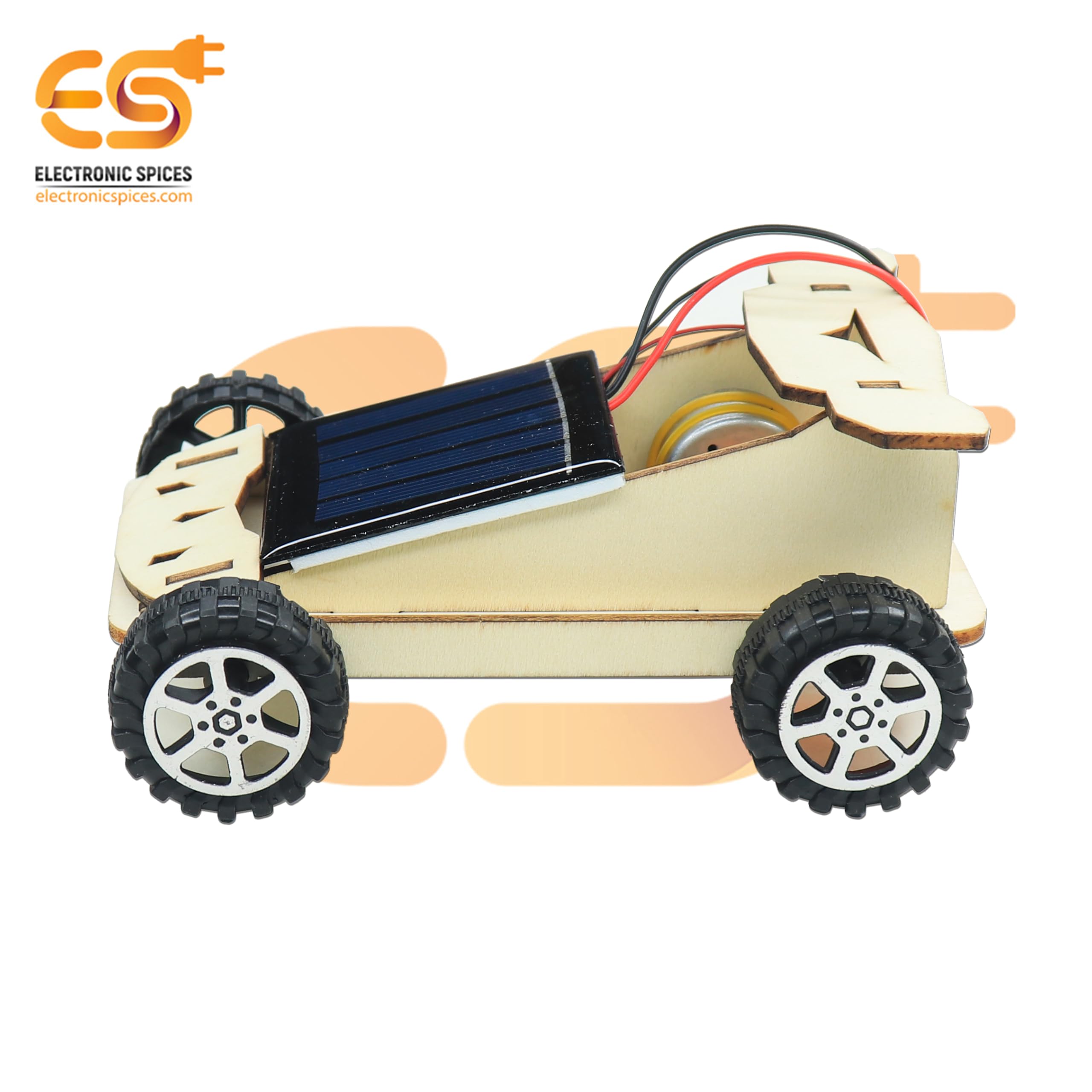 Electronic Spices STEM Educational DIY Wooden Assembly Solar Car Kit - Image 2 thumbnail