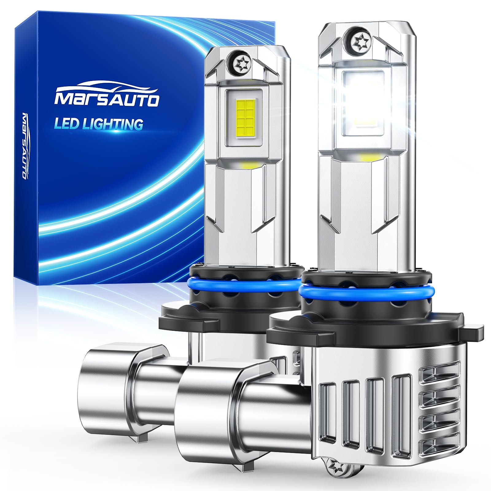 Marsauto M1L 9005/HB3 LED Light Bulb, 600% 𝟒𝟎𝟎𝟎𝟎𝐋𝐌 Ultra-Bright