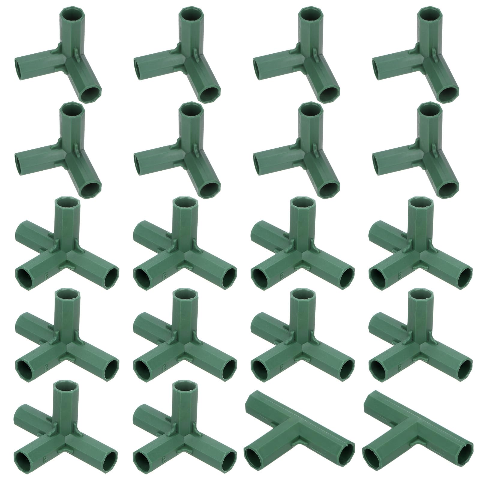 M METERXITY 20 Pcs 16mm Greenhouse Frame Building Connectors