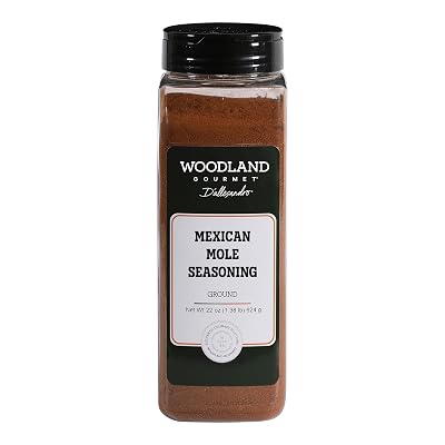 Mexican Mole Seasoning, 22 oz – Authentic Mole Spice Blend & Sauce Starter for Mole Sauce, Enchiladas & Braised Meats, by Woodland Gourmet
