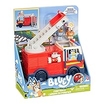 Rocco Giocattoli | Il Camion dei Pompieri di Bluey – Veicolo a spinta funzionante con scaletta mobile e accessori – Action figures compresa