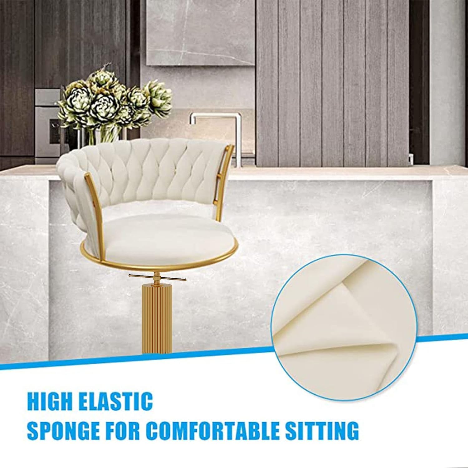 Amazon｜カウンターチェア バーチェア ハイバックバースツール高さ調整