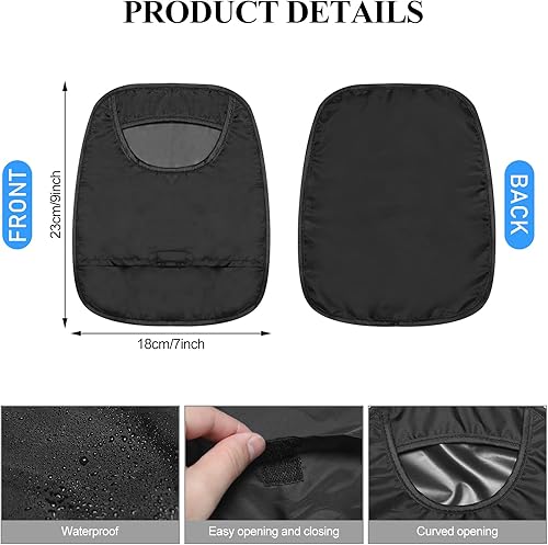 Miniatura 2 de 6 fundas para bolsas de ostomía impermeables, para ducha, elásticas, ligeras, con apertura para el cuidado de la ileostomía, 6 unidades