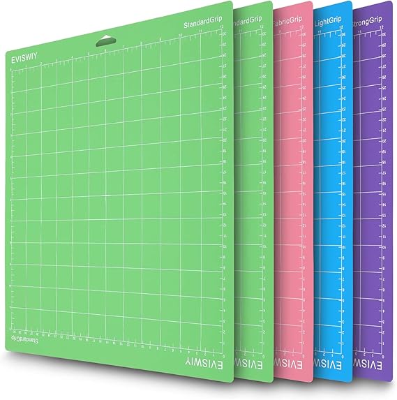 EVISWIY 12x12 Cutting Mats for Cricut Maker 3/Maker Explore