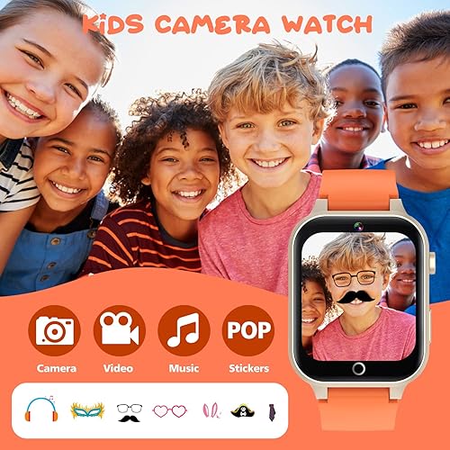 Miniatura 5 de Reloj inteligente para niños, reloj de juego de juguetes para niños de 4 a 12 años, reloj con despertador, reproductor de música, video, cámara,