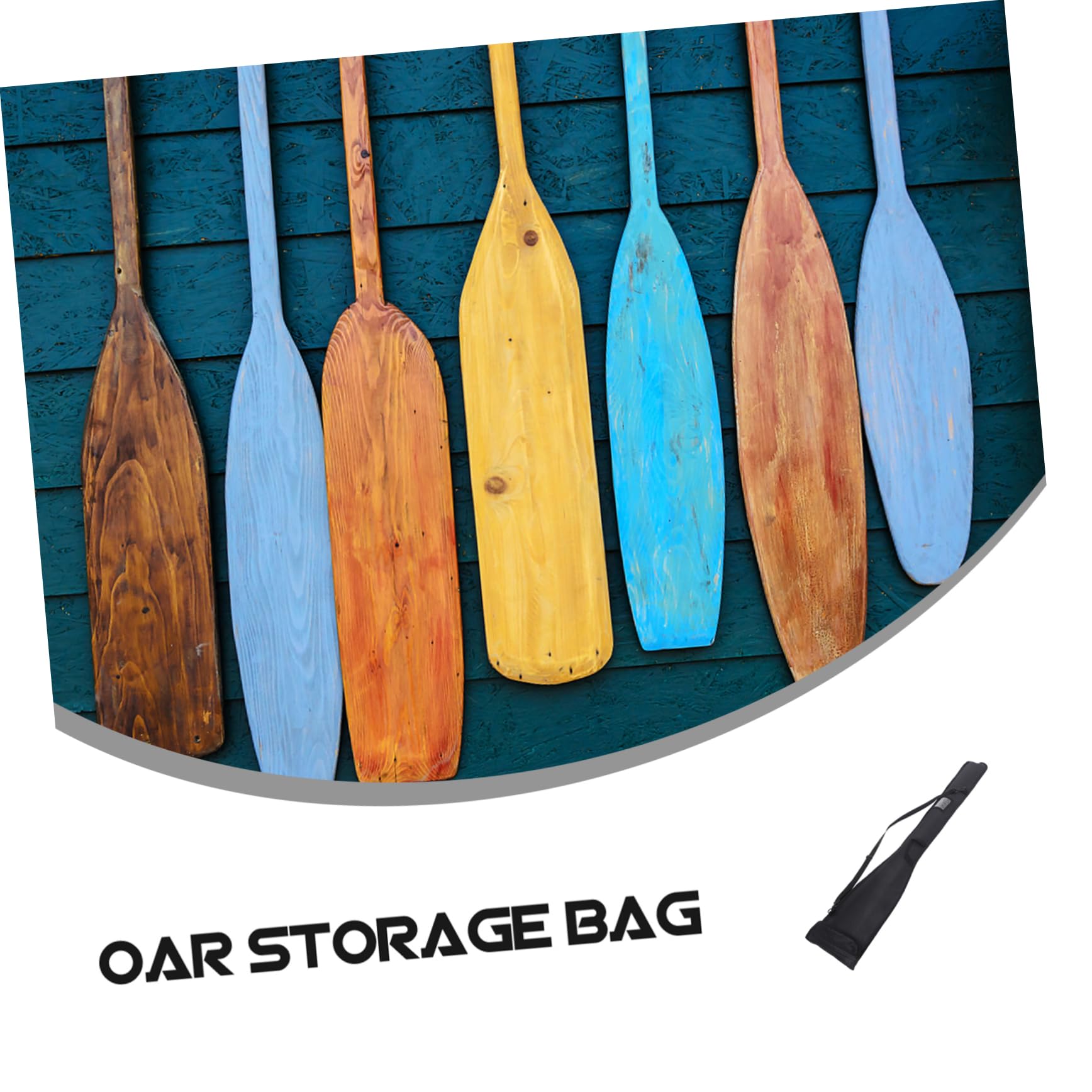TOYANDONA Borsa Porta Pagaia Oxford Nero, Pieghevole Tracolla Regolabile per Kayak e Sport Acquatici, Pratica Custodia da Esterno per Remi