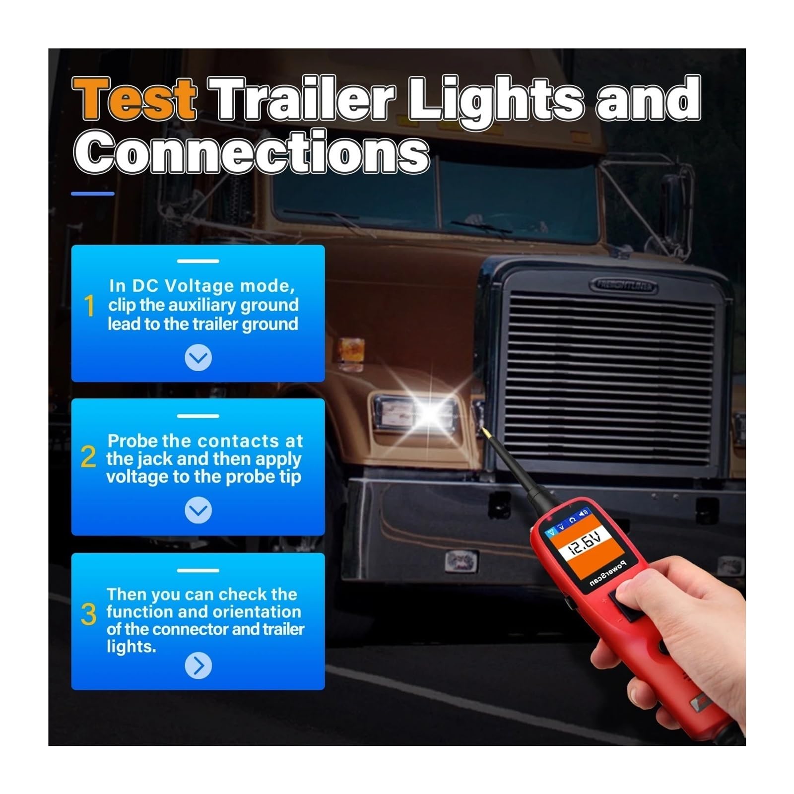 Tester di Resistenza Digitale 1.36 PS100 Auto Circuit Tester Diagnostico AVOmeter Strumento di Test Automotive OBD2 Scanner(PS100)