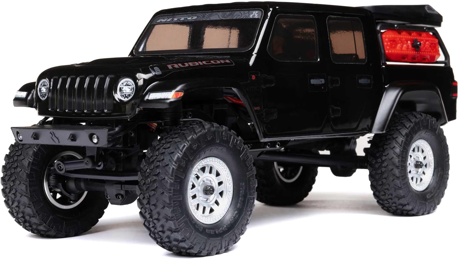 RC Truck SCX24 Jeep Gladiator 4 Wheel Drive Rock Crawler Brushed RTR (Nothing Needed to Complete Ready-to-Run), Black, AXI00005V2T5, Remote Control Car, RC Car, RC Crawler