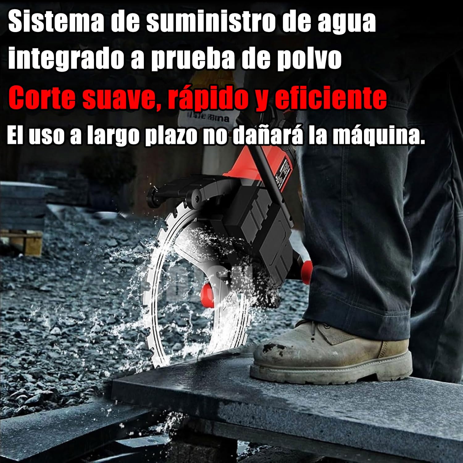 Sierra Eléctrica Para Hormigón Húmedo De 9800 W, Profundidad De Corte De 300mm, Con Sistema De Supresión De Polvo Con Alimentación De Agua, Máquina Ranuradora Para Mármol, Madera Y Porcelana