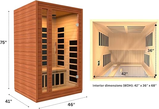 Dynamic Cordoba DYN-6203-01 Elite Ultra Low EMF (Under 3 MG) FAR Infrared Sauna - Curb Side Delivery