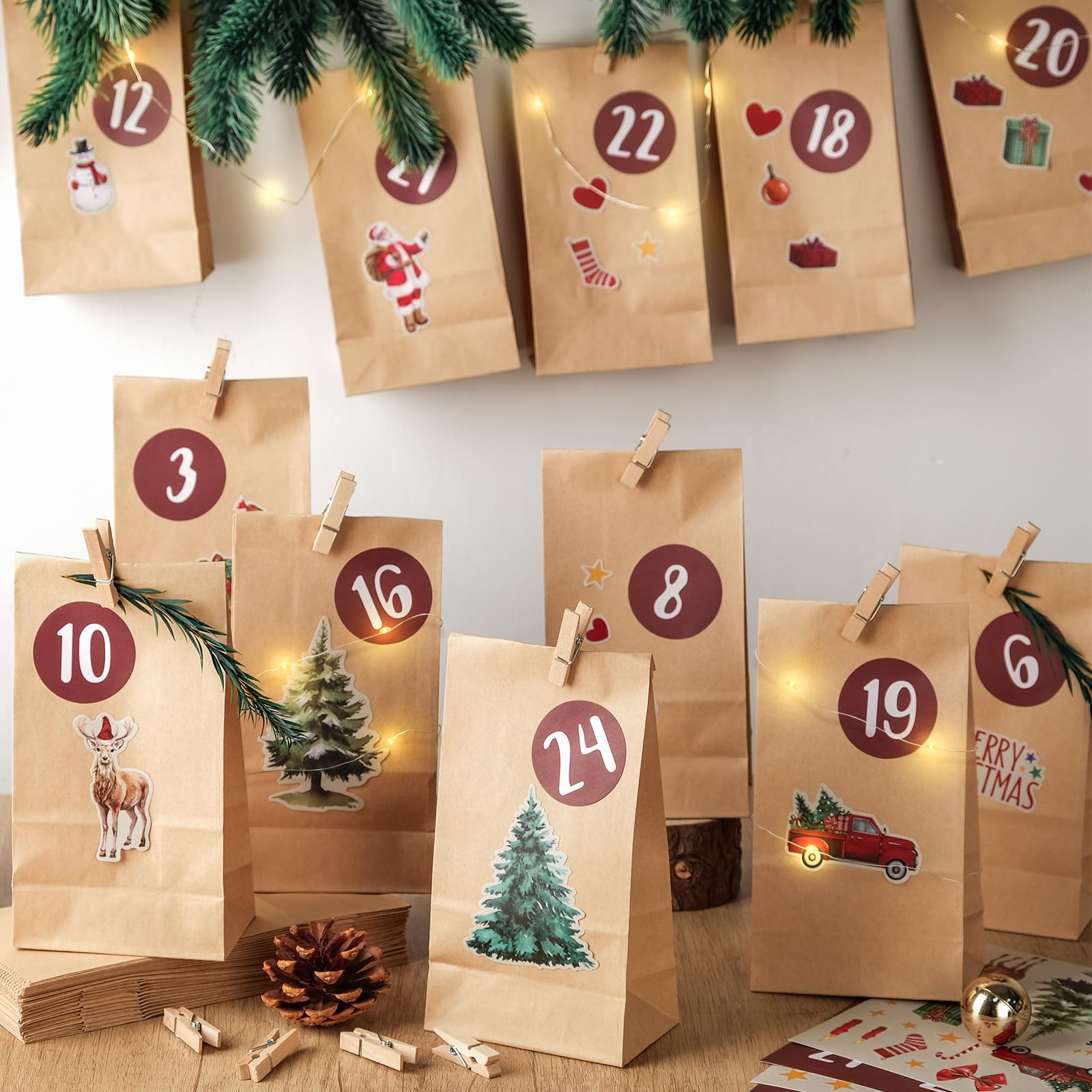 calendrier de l'avent à remplir 24 cases