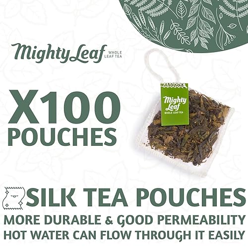 Miniatura 3 de Mighty Leaf Té orgánico de dragón verde, 100 bolsas de té
