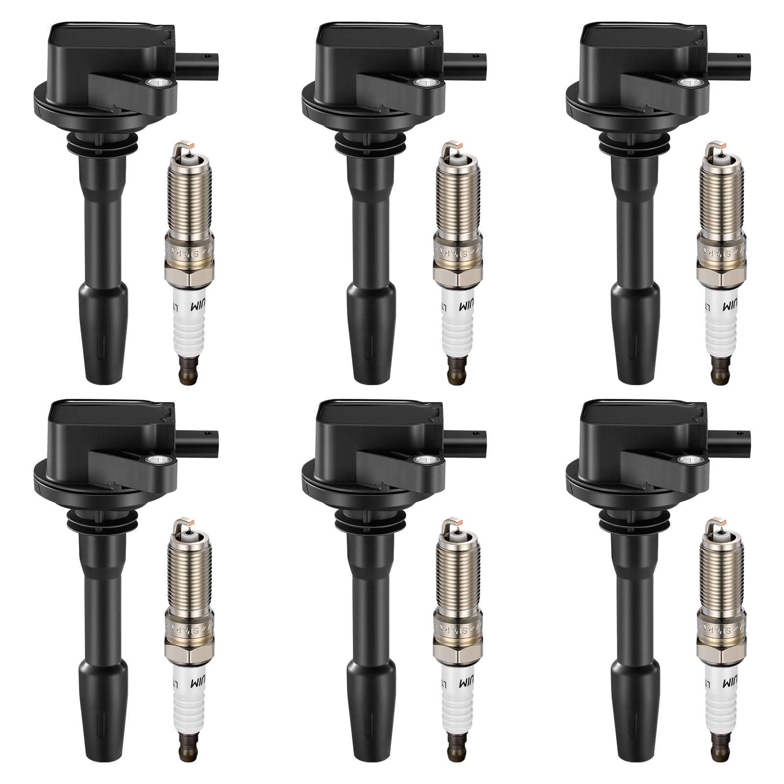 BDFHYK Ignition Coil UF825 and Spark Plug 6509 for Ford Explorer 2020