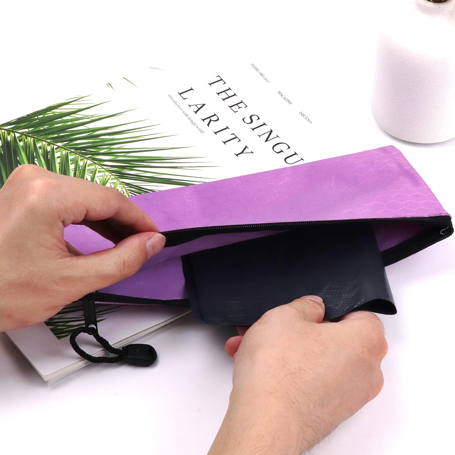 200pcs Grey Opaque Bags and 2pcs Purple Sanitary Napkin Storage Bags Bundle With 500pcs Grey Opaque Bags