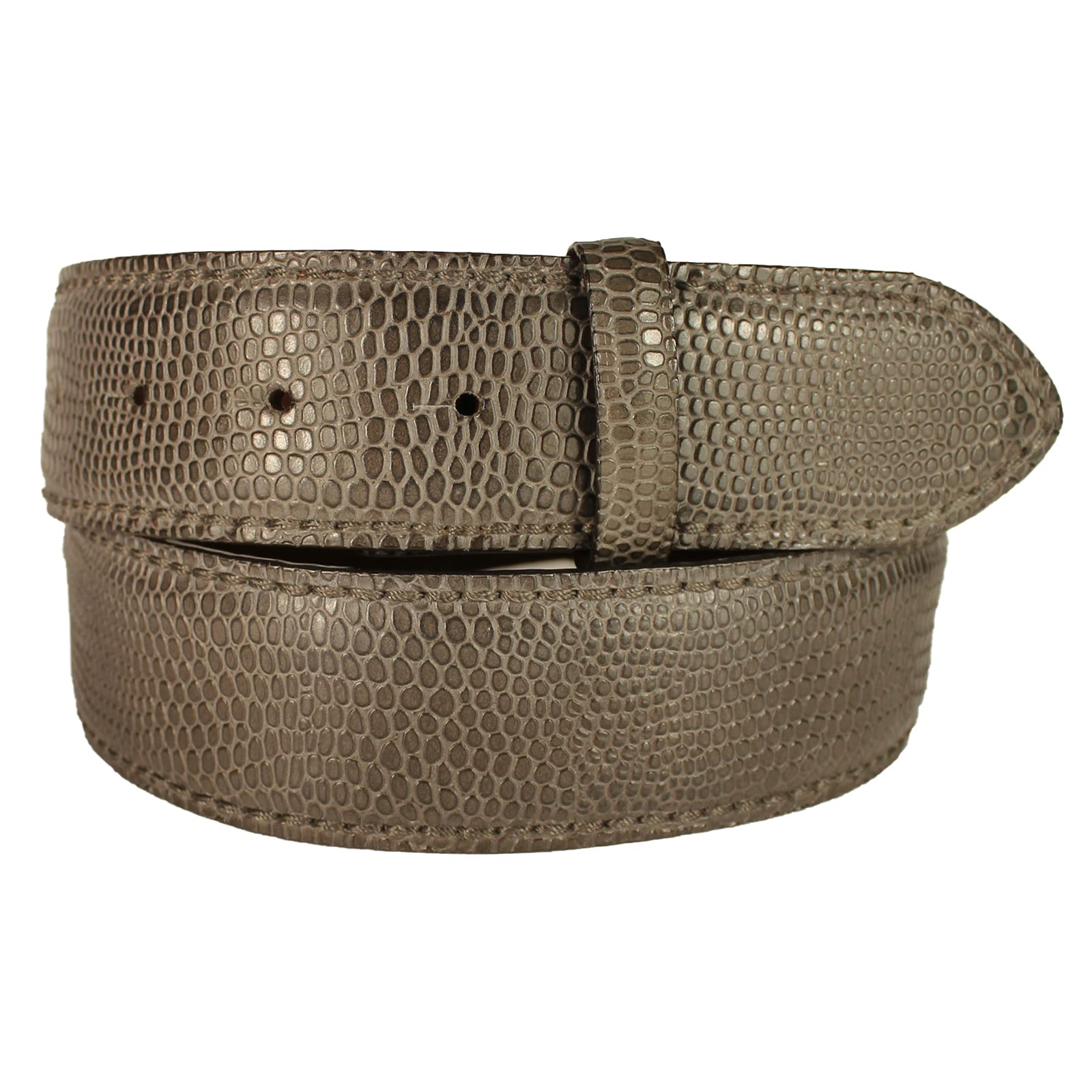 REPTILES HOUSE - Cinturón de piel, diseño de iguana Fumo, ancho: 4 cm