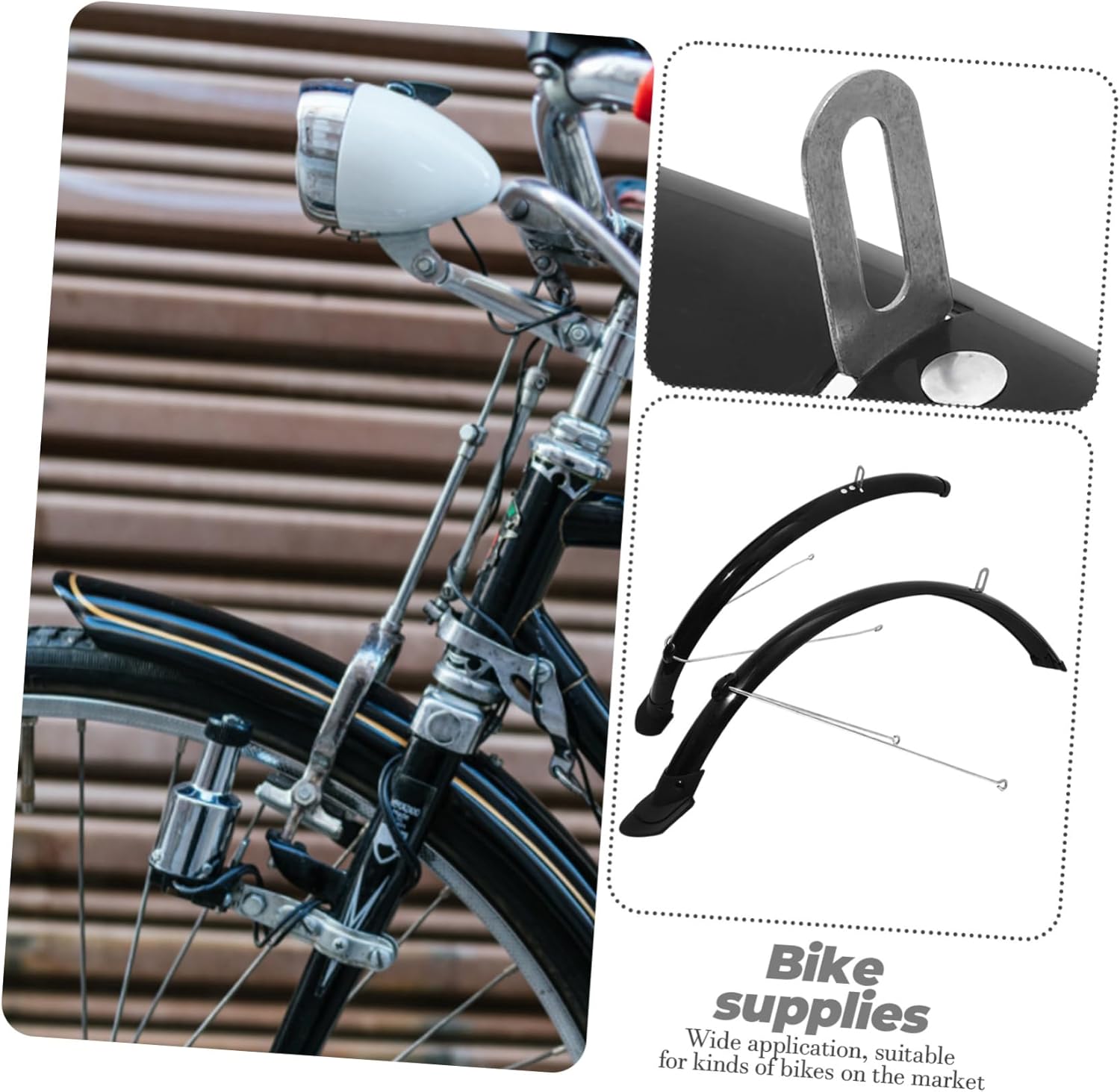 YARNOW 1set Sturdy Mountain Bike Mud Guards Front Rear Mudguards for Road to Install Protective Accessories for Off-Road Cycling