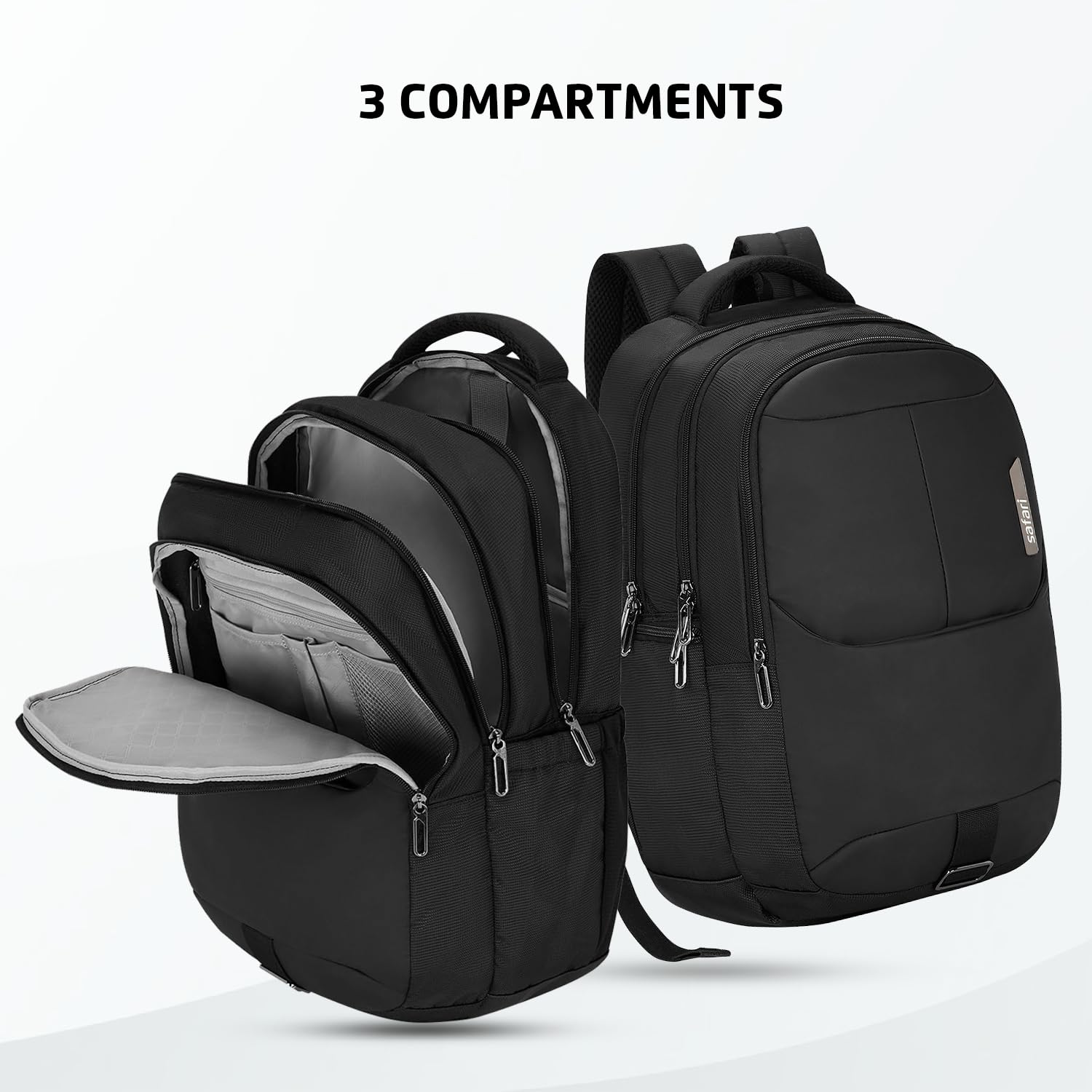 Safari Forge 34L Laptop Backpack, 3 compartments, Raincover, Antitheft pocket, Trolley Sleeve, Organizer, Bottle holder, Front pocket, College bag, school bag, Formal backpack 23 71QFLZcaamL. SL1500