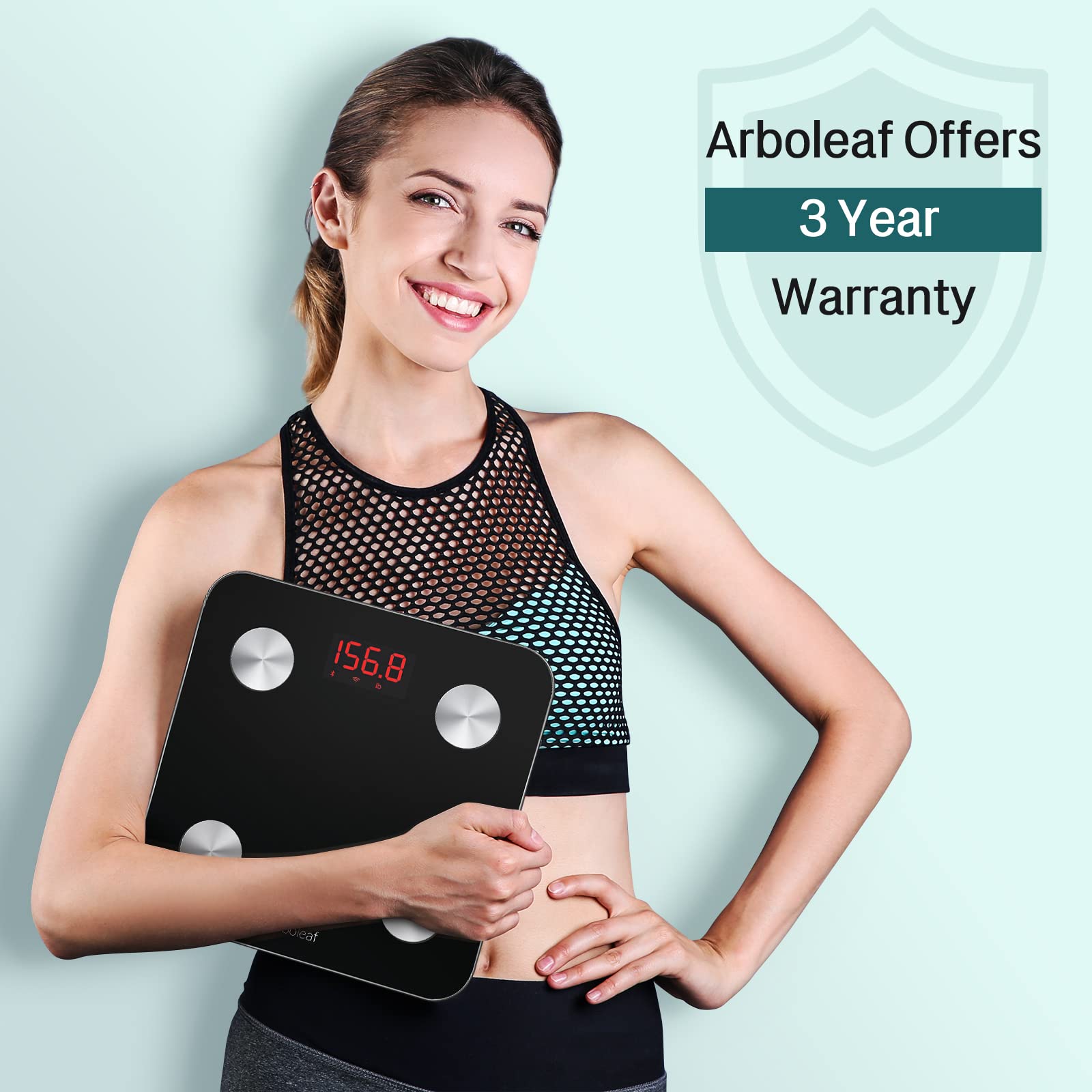 Arboleaf Bathroom Scale for Body Weight, Smart Digital Scale with BMI