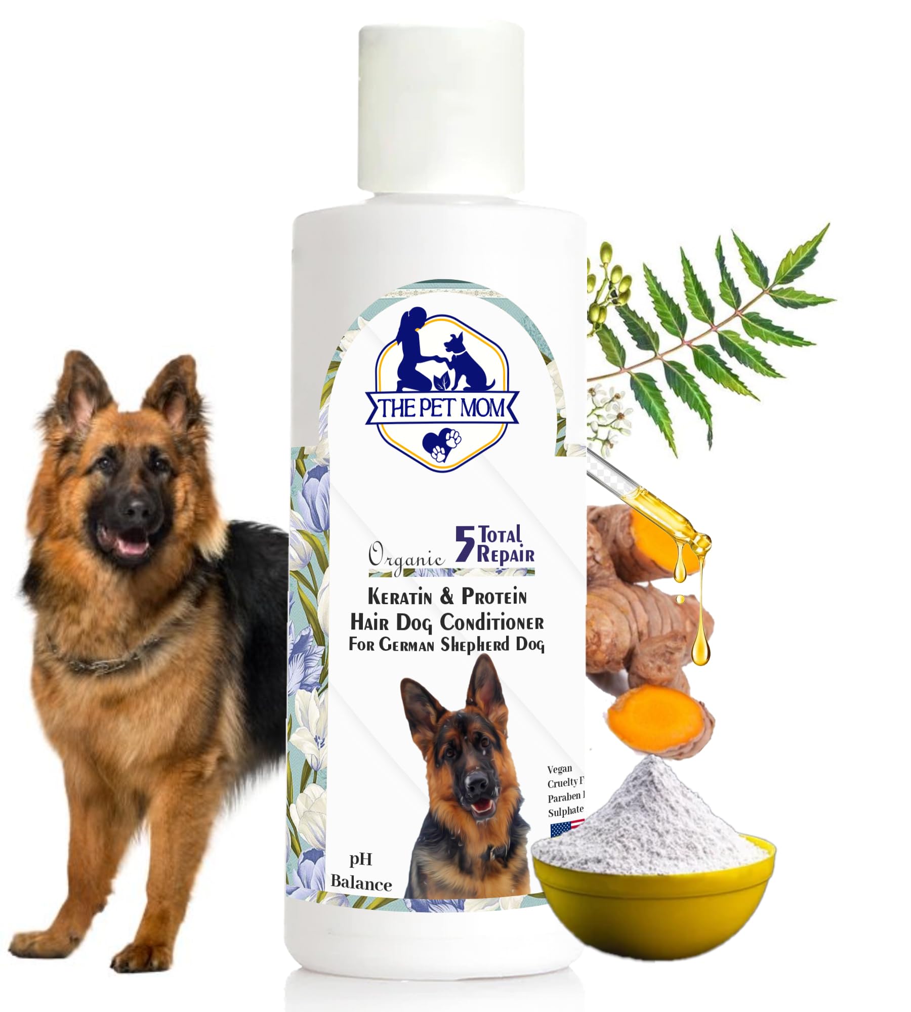 The Pet Mom Organic Keratin & Protein Hair Dog Conditioner For German Shepherd Dog | Deep Conditioning, Control In Dryness, Hair Fall & Split Ends | Soft, Silky & Shine Dog Hair - All Dog Breed– 200ml (B0CNKNMGJV) Amazon Price History, Amazon Price Tracker