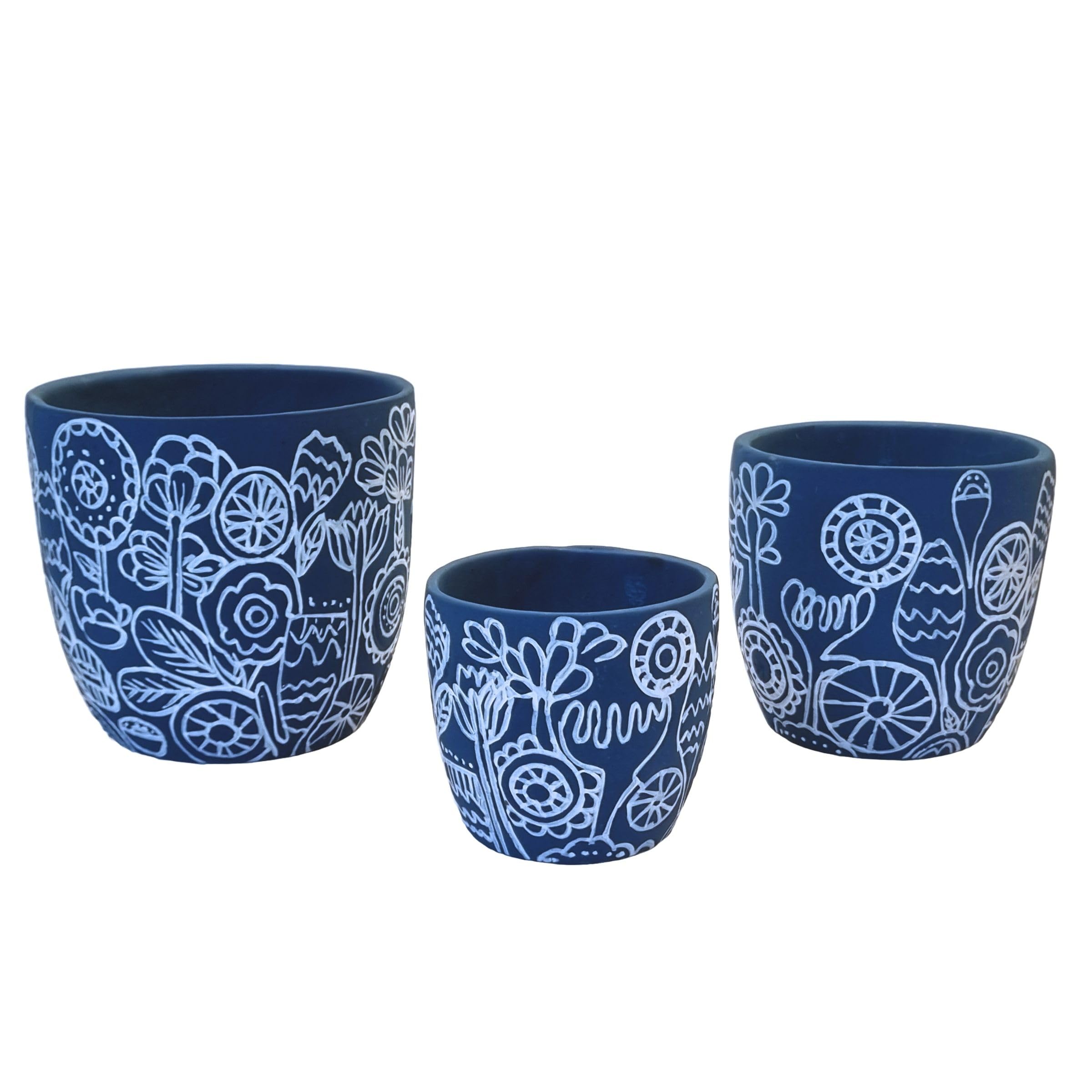 JASN HUT Ceramic Planters for Plants Garden Pots |Set of 3 Planters with Drainage Hole | 5.5/4.5/3.5 inch |Decorative Flower Planters for Home & Balcony Garden (Yellow self-Design planters) (B0D7DXFCHP) Amazon Price History, Amazon Price Tracker