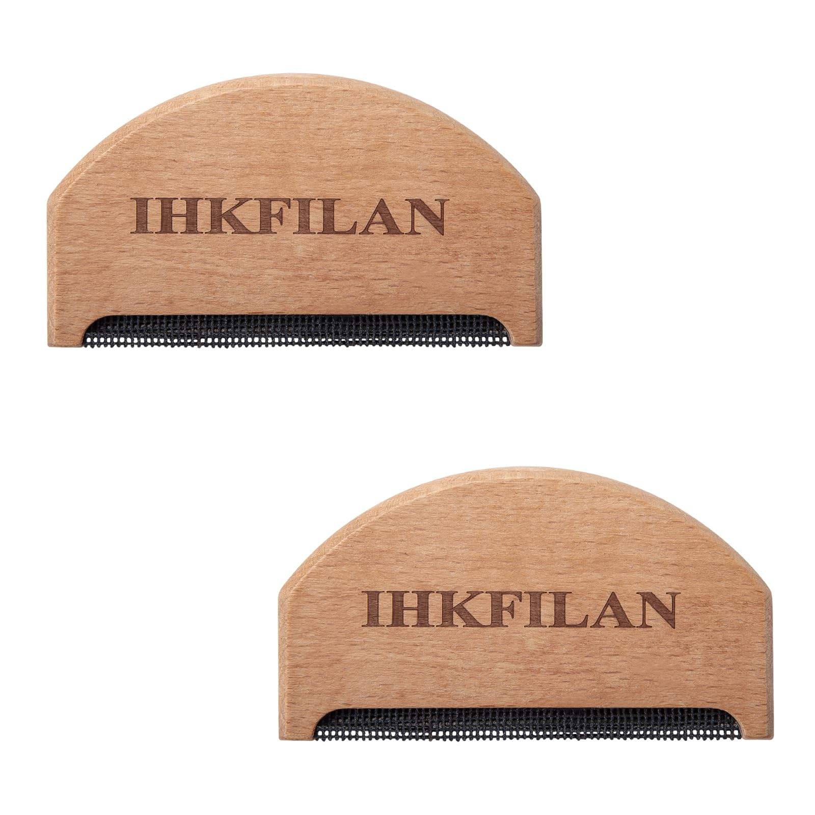 IHKFILAN Cashmere Comb Portable Sweater Pilling Remover Wooden Fabric Shaver for Clothes Lint Scraper Sweater Comb Fluff Remover Carpet Scraper Clothes Cleanse Brush (2PCS)