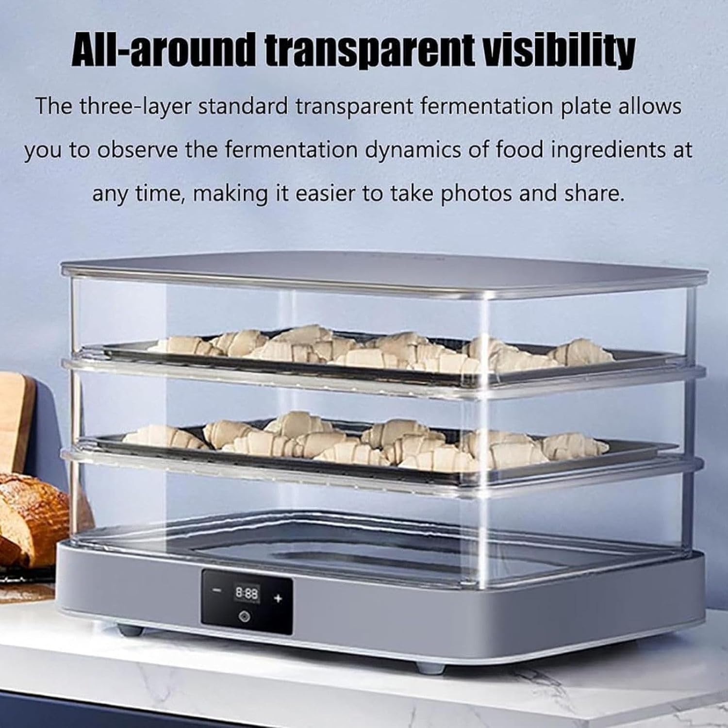 Cámara De Fermentación Eléctrica Para Masa, Máquina, Control Tiempo Y Humedad Para Una Uniforme