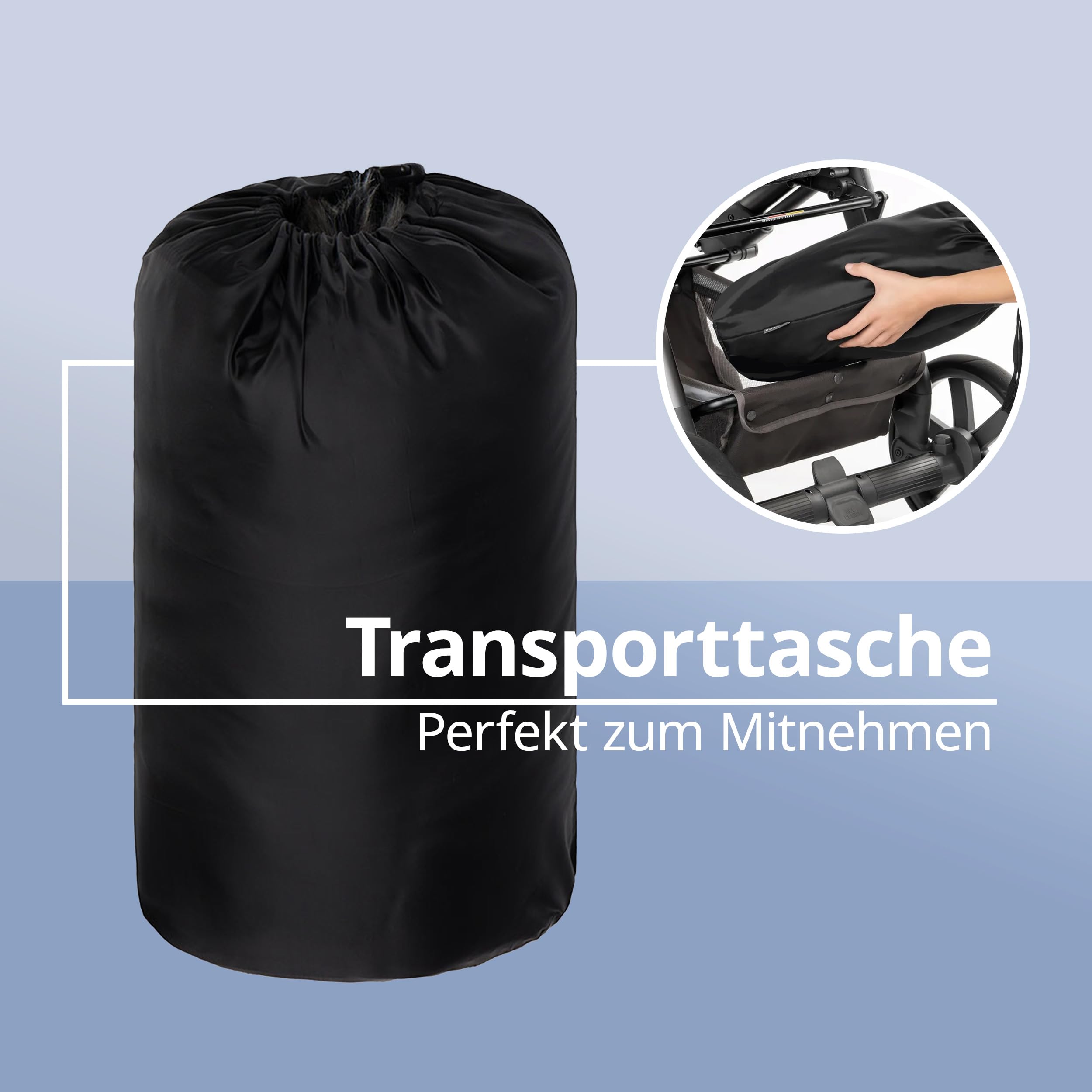 Zamboo Lammfell Fußsack für Babyschale und Kinderwagen Wanne - Universal Baby Winterfußsack aus Merino Lammwolle, für 3 Punkt und 5 Punkte Gurte - Grau | Universal Baby Winterfußsack aus Merino Lammwolle, für 3 Punkt und 5 Punkte Gurte