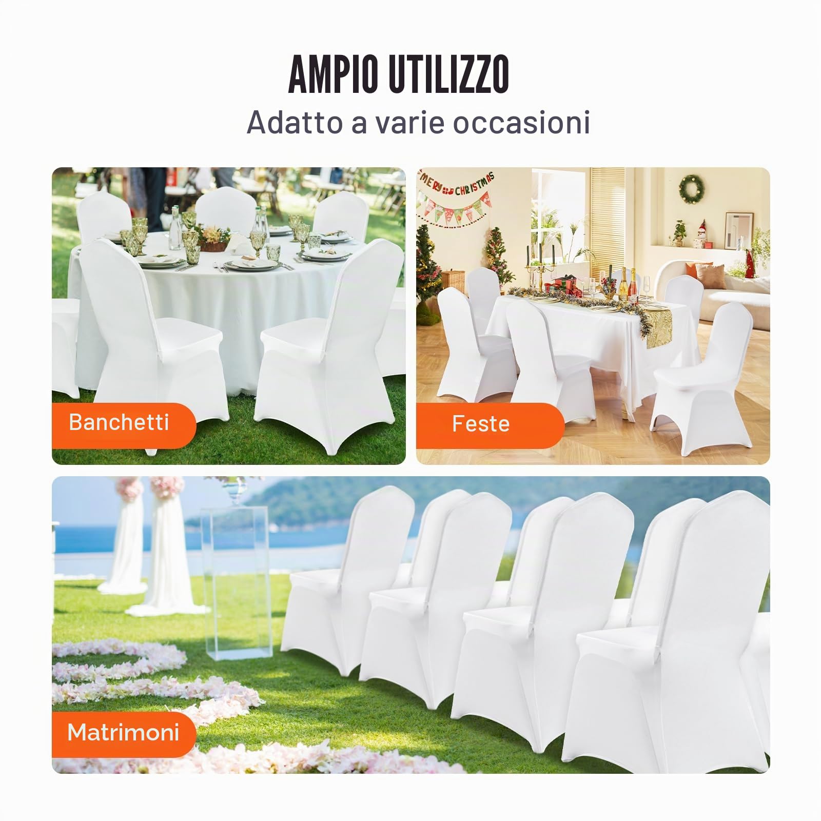 FlowerW 50 Pezzi Arcade Cover Con Schienale Confezione Elastico Copertura Della Sedia Vestisedia Moderno Decorativo Vuoto Cap Copertura Casa Cucina Sedie Da Giardino