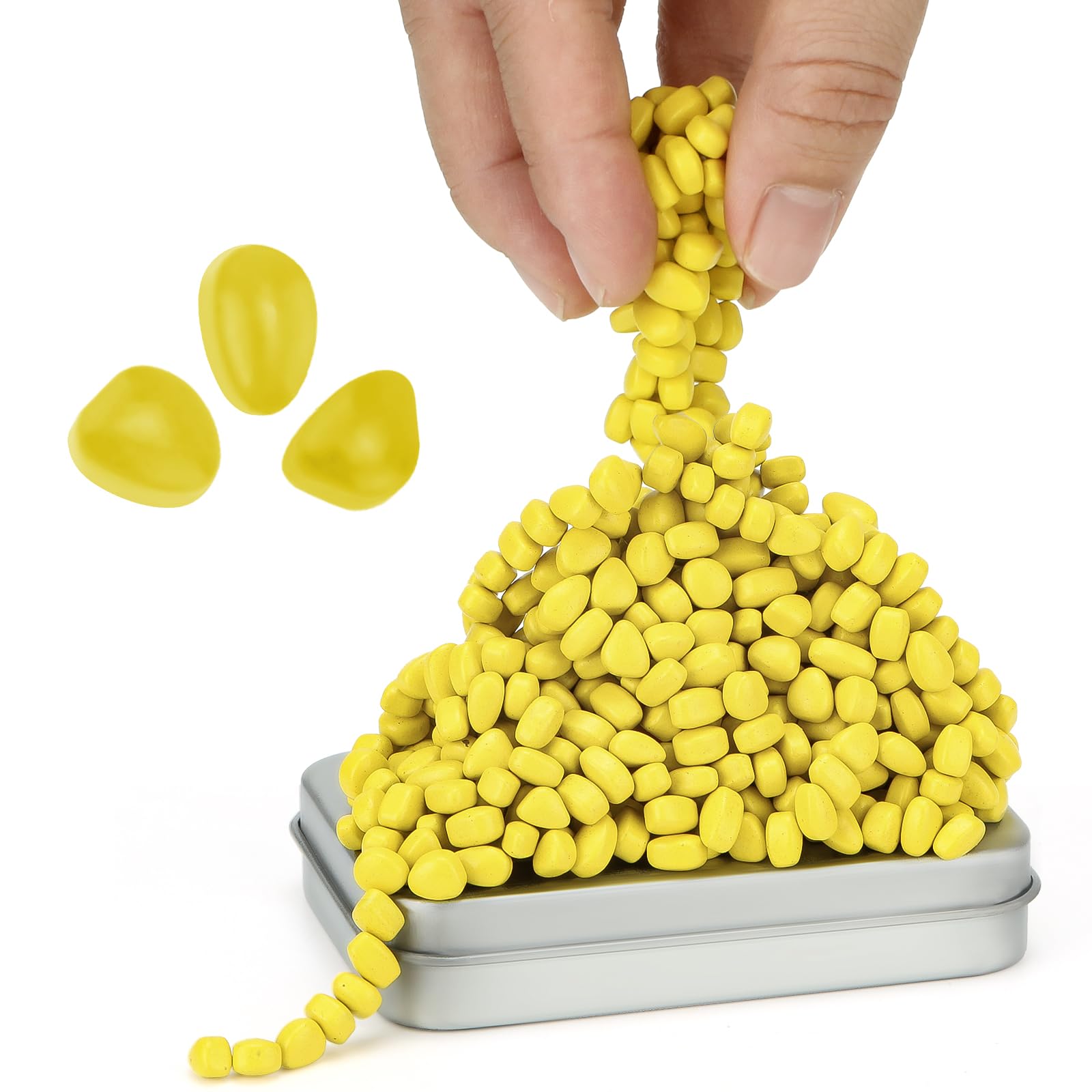 GIMOBOTE Original 300+ Ferrite Putty Yellow, Sensory Stones for Desk & Office, Adult Fidget Stress Relief, Ferrite Stones Gift Item