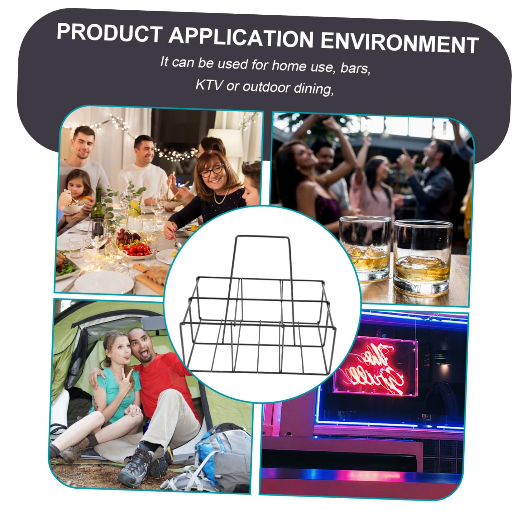 MOLUCKFU Craft Bottle Holder Rack Compartment Beer Bottle Carrier for Kitchen Organization Design for and Convenient Use for Home Bars and Fridges