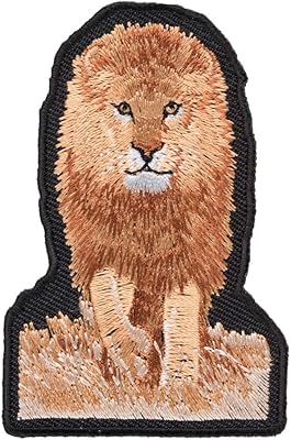 Lion Walking In The Grass Patch, Wildcat & Lion Patches