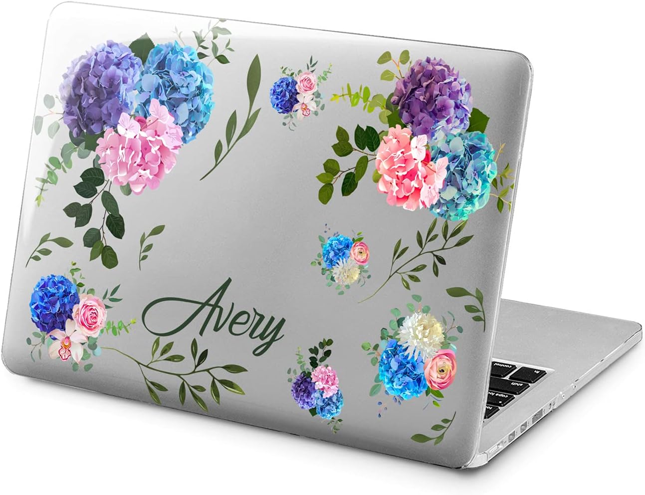 Hard Case Compatible for MacBook Pro 16 14 M3 M2 2023 M1 Pro 13 2022 Air 13 2021 Retina 2020 Mac 11 12 Name Blue Blossom Protective Flowers Custom Pattern Laptop Spring Print Cover Design