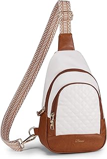 BIAVOI Crossbody Bags for Women Anti Theft Small Sling Handbag with Zipper Lock Vegan Leather RFID Blocking Chest Pure