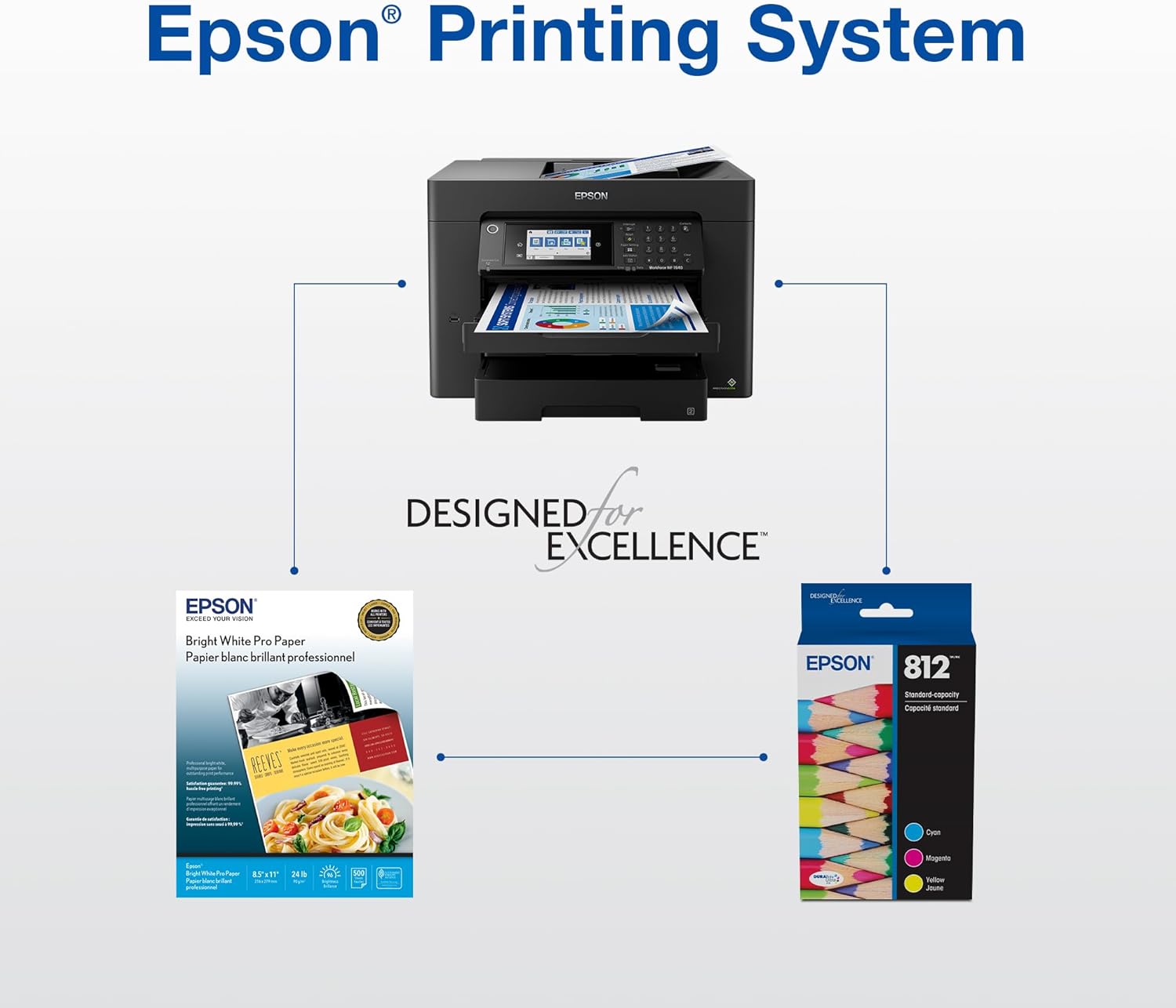 Epson 812 DURABrite Ultra Ink High Capacity Black & Color Cartridge Combo Pack (T812XL-XCS) Works with Workforce Pro WF-7310 ,7820, 7840, EC-C7000 - Image 6
