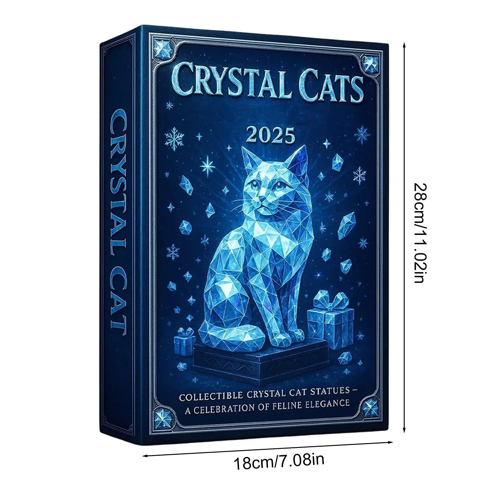 Katze Adventskalender Mit 24 Acryl-Anhängern - Weihnachtsdekoration Für Baum & Spiegel