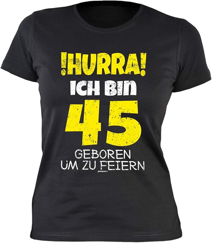 Geschenk Zum 45 Geburtstag Frau Damen T-Shirt 45 Geburtstag Frau - Geburtstagshirt Frauen 45 Jahre