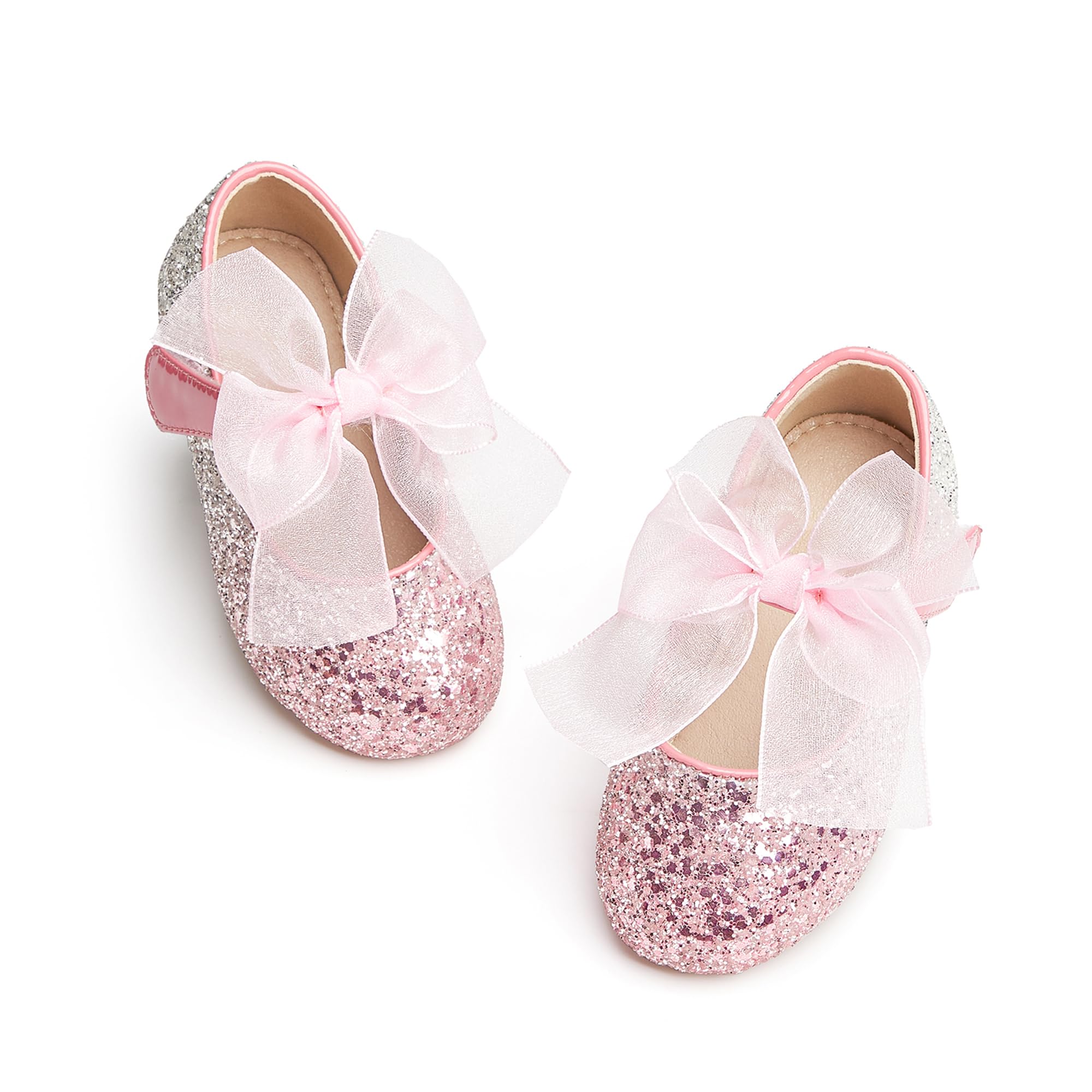 Kiderence Toddler Little Girls Dress Shoes Ballerina Ballet Flats Kids Mary Janes — view 28