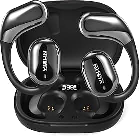 YISUN Fones de ouvido de tradução em tempo real, tradutor de IA com tradução de 163 idiomas e acentos, fones de ouvido sem fio OWS bateria longa para viagens, negócios, aprendizagem, iOS Android