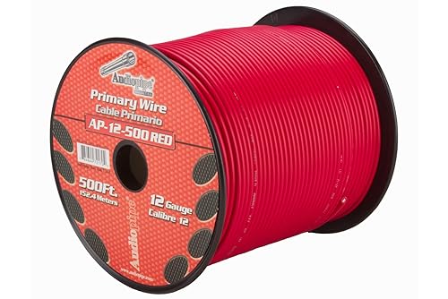 Miniatura 3 de Cable primario para el hogar de audio rojo Audiopipe de 12 GA de 500 pies