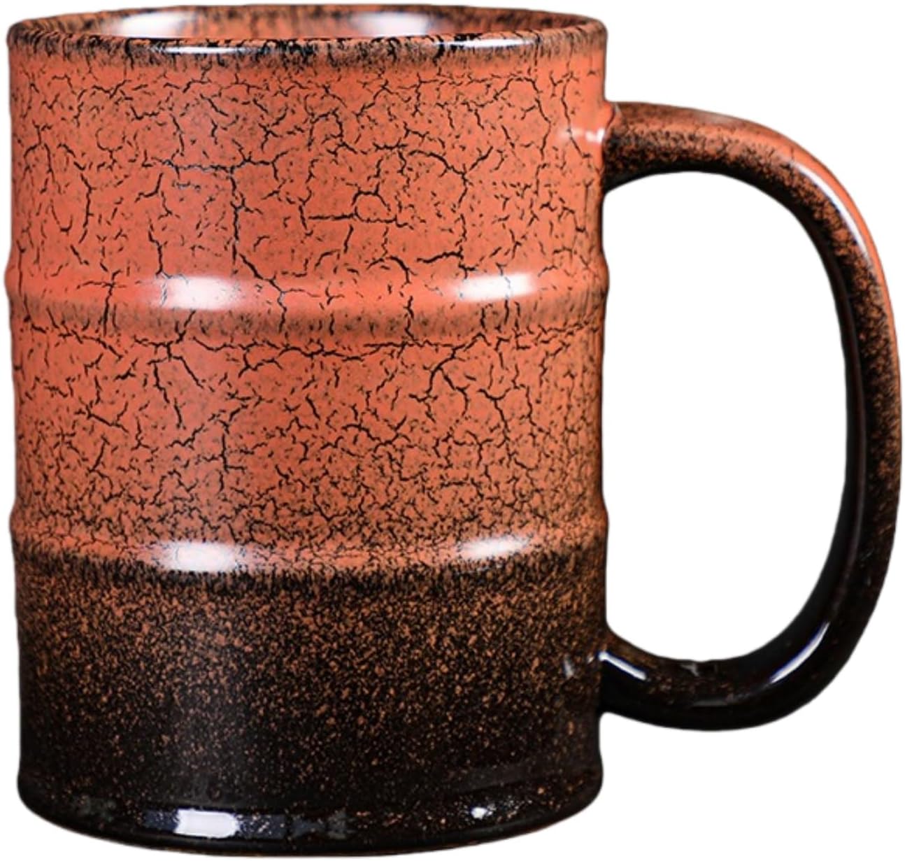 Large Ceramics Coffee Mugs, 600 ml Ceramic Coffee Mug with Handle, Vintage Tea Cup Espresso Cups Cups, Creative Coffee Mug & Personal Water Cup (8#)