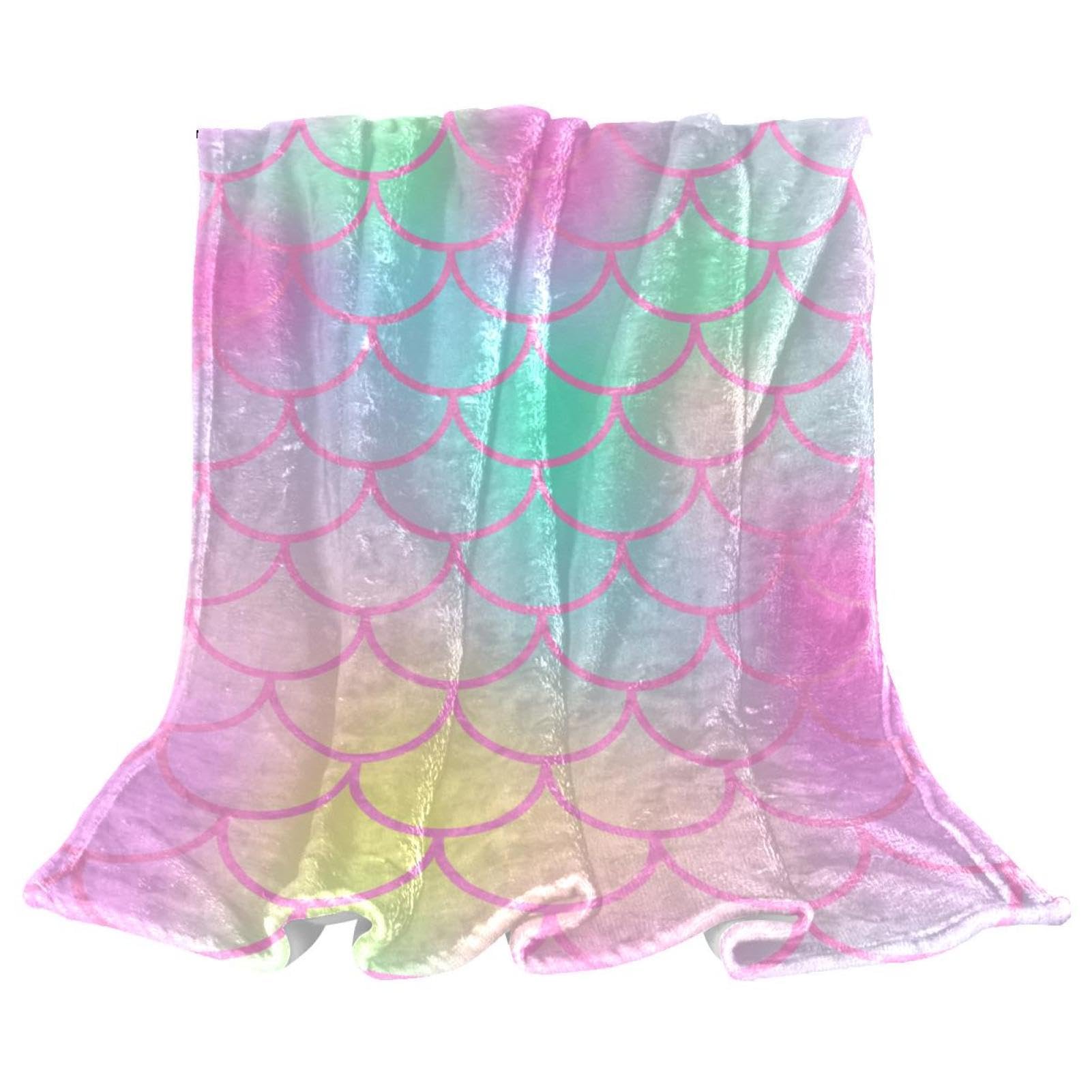 Couverture polaire sirène rose le plaid cadeau idéal pour lit et fauteuil