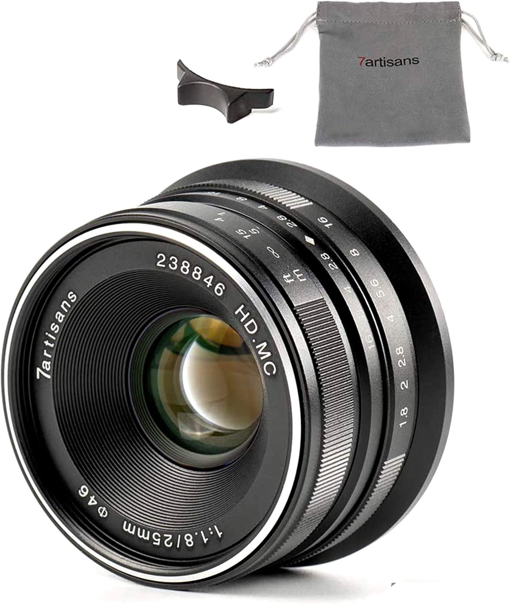 7artisans 25mm F1.8 APS-C Format Portrait Lens Compatible with Fujifilm X-Mount X-A1 X-A10 X-A2 X-A3 X-at X-M1 XM2 X-T1 X-T10 X-T2 X-T20 X-Pro1 X-Pro2 X-E1 X-E2 X-E2s Camera