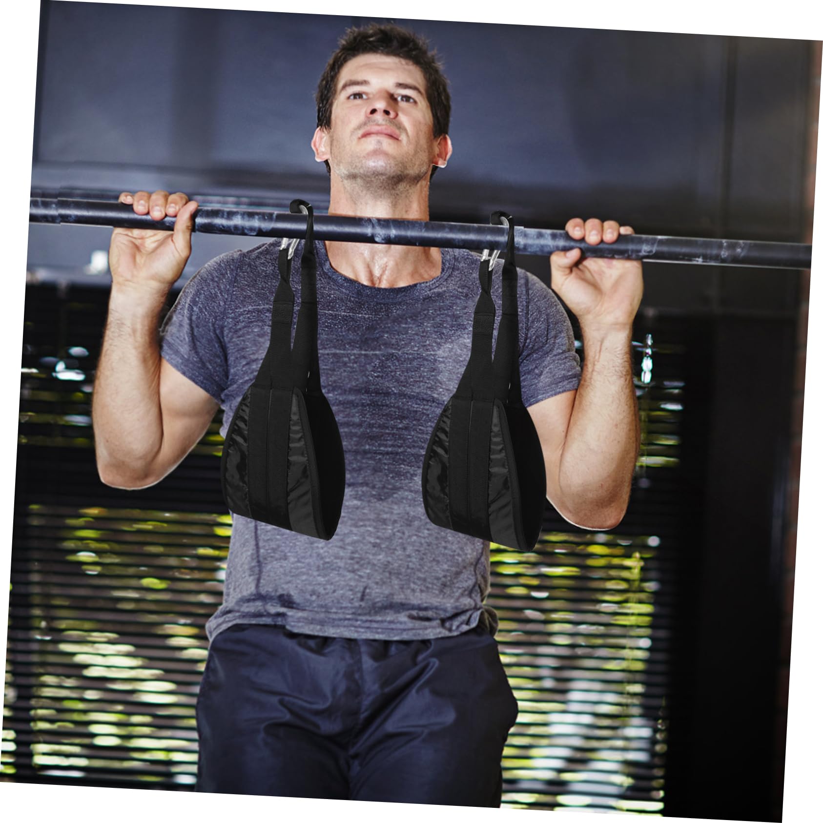 Correas Colgantes para Abdominales 1 Par Negras Oxford