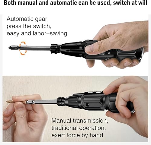 Miniatura 6 de Destornillador eléctrico inalámbrico, juego de destornilladores eléctricos recargables, kit de herramientas de reparación automática portátil para