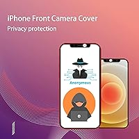 Vista 7 de Funda para cámara frontal de teléfono, funda para cámara web compatible con iPhone X/XR/XS/XS Max, iPhone 11/11 Pro/11 Pro Max, iPhone 12/12 Mini