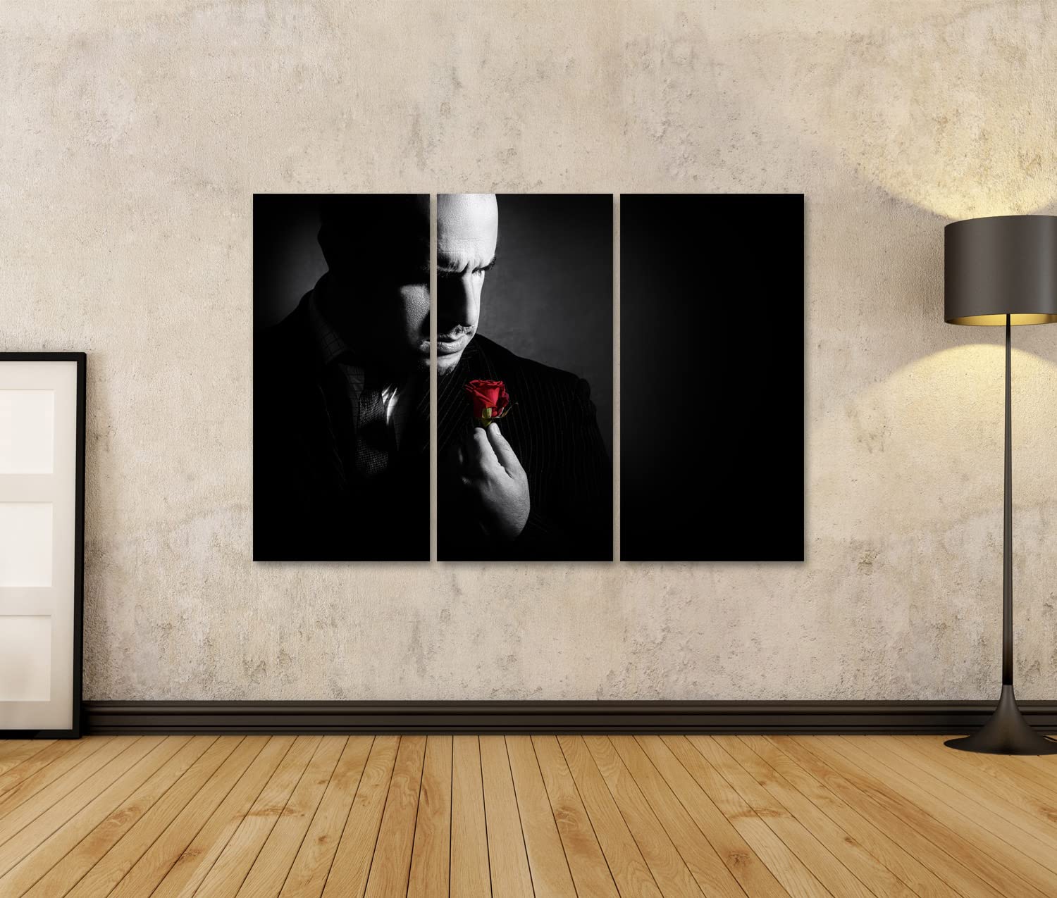 islandburner Prime - Quadro su tela in bianco e nero con ritratto di uomo padrino stile personaggio studio cult film immagini da parete poster