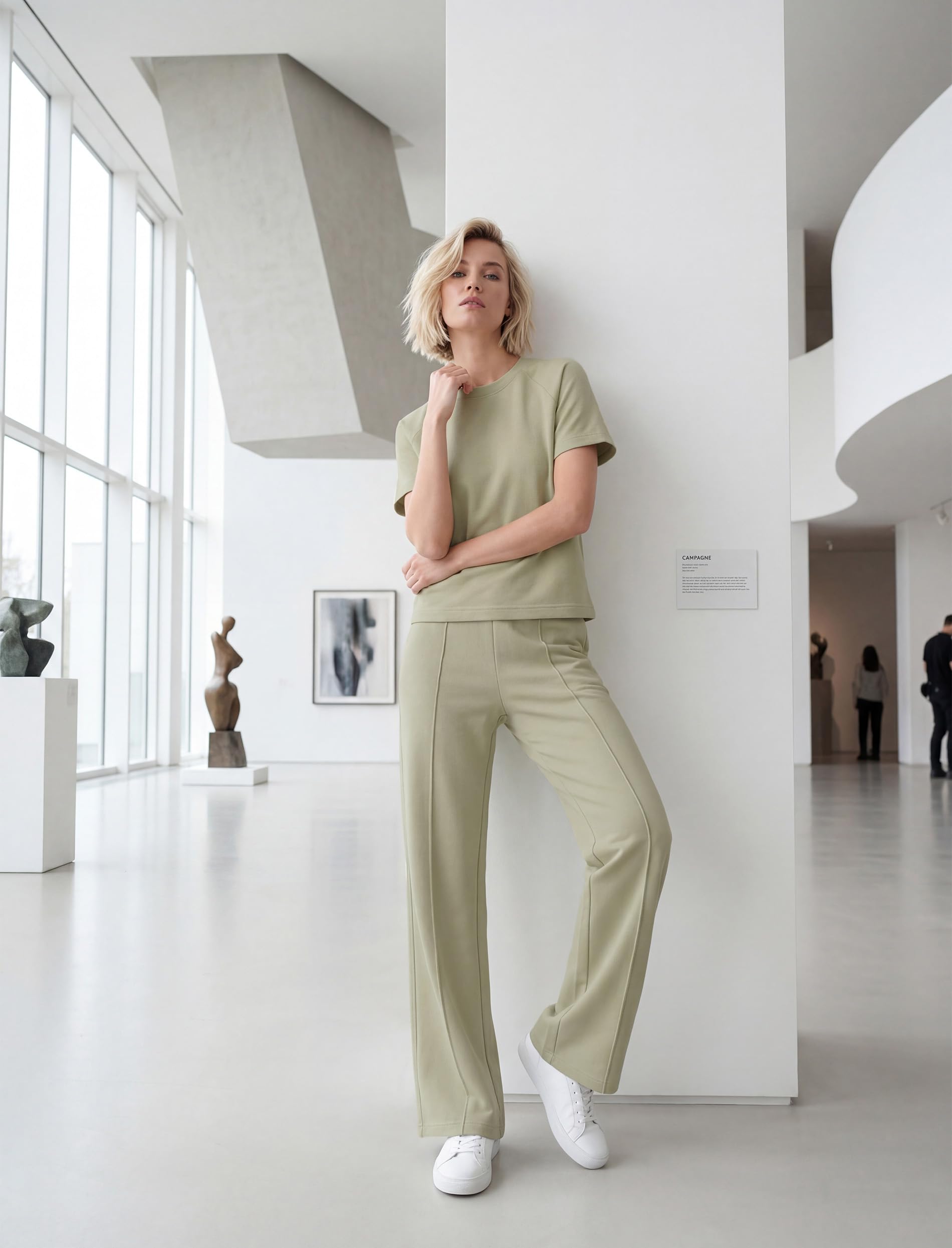 Vivisence Donna Completo Maglietta E Pantaloni Tessuto Morbido Comfort Elegante